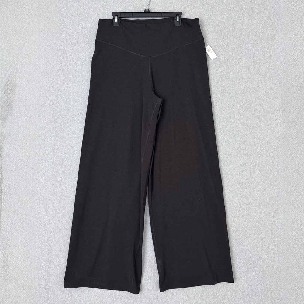 Old Navy Wide Leg PowerChill Pants Womens XL Tall Gray Yoga Stretch Casual NWT